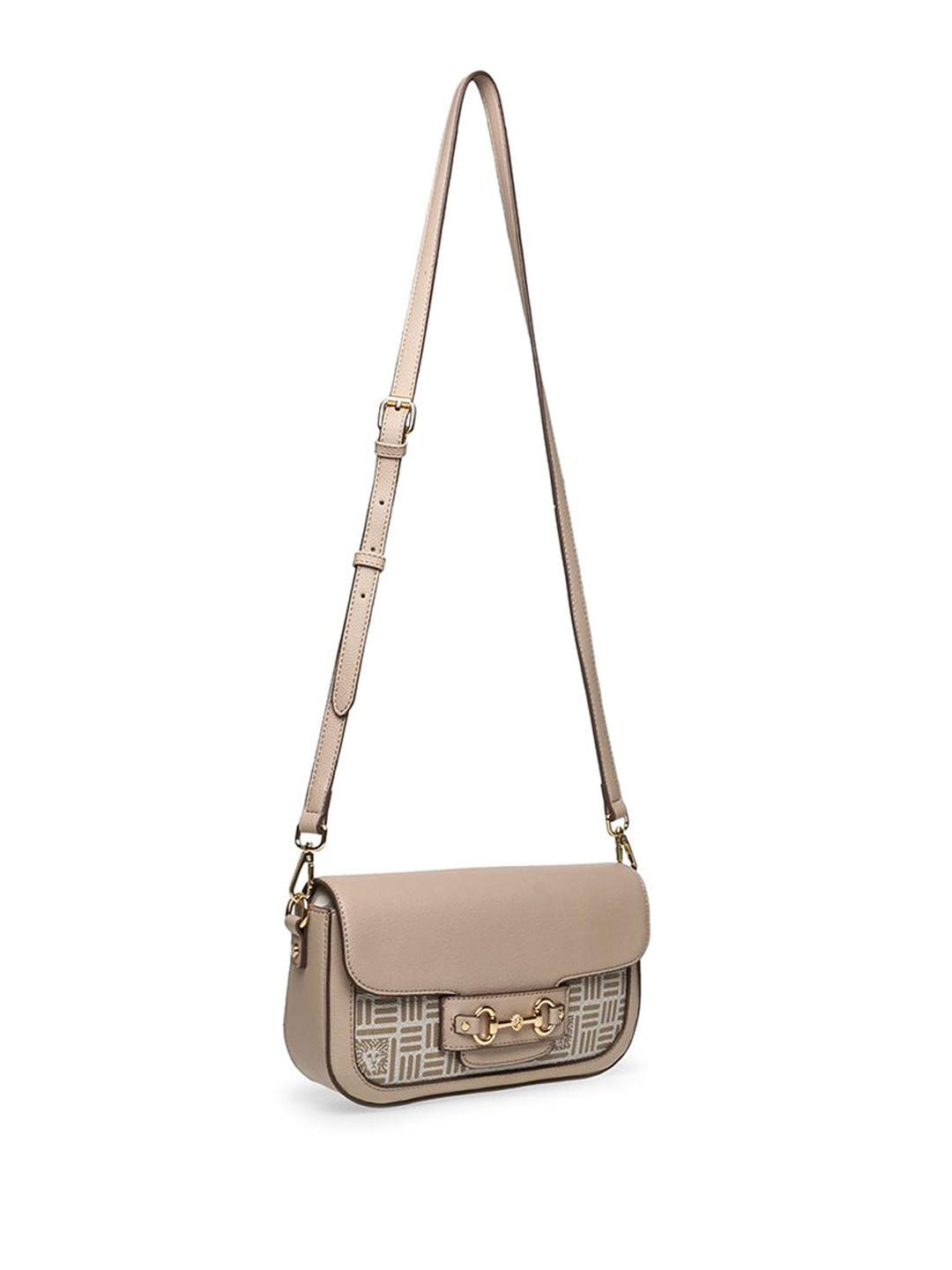 

ANNE KLEIN Women Textured Structured Leather Shoulder Bag, Cream