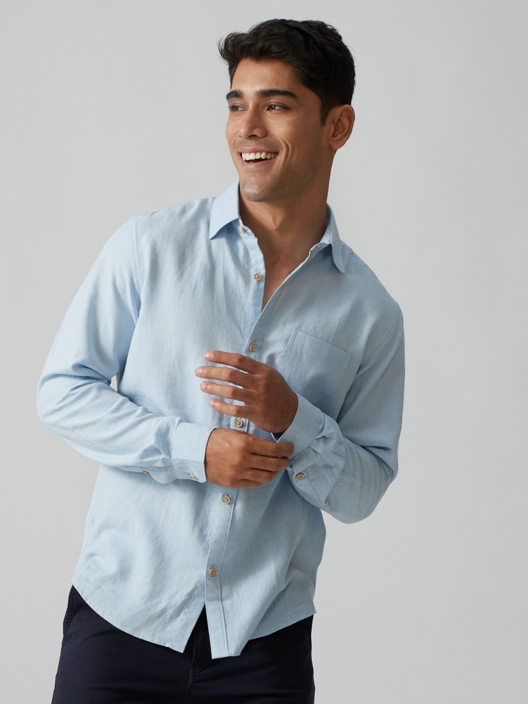 

Creatures of Habit Men TENCEL Shirt, Blue