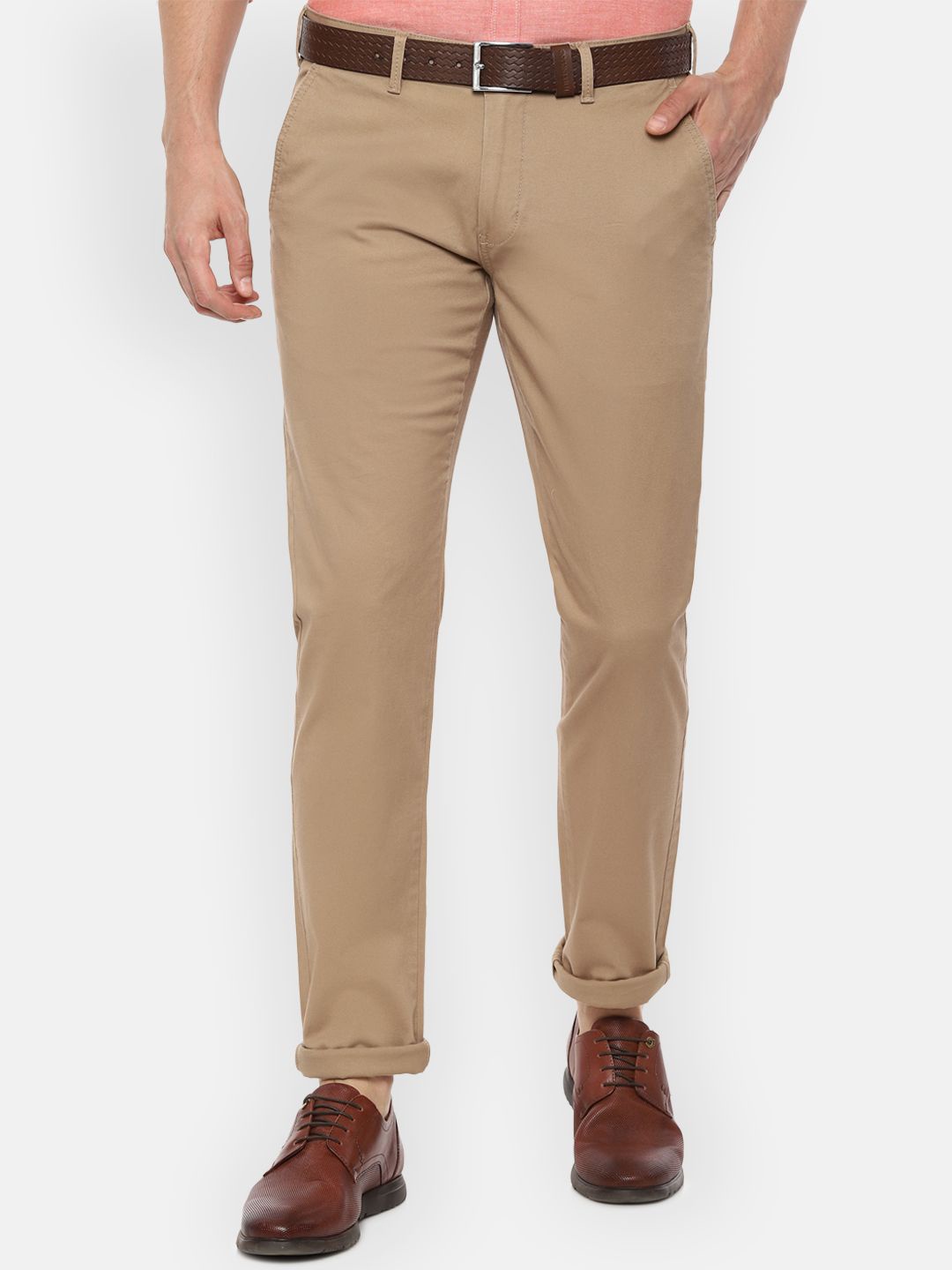 

Van Heusen Sport Men Cotton Slim Fit Regular Trousers, Brown