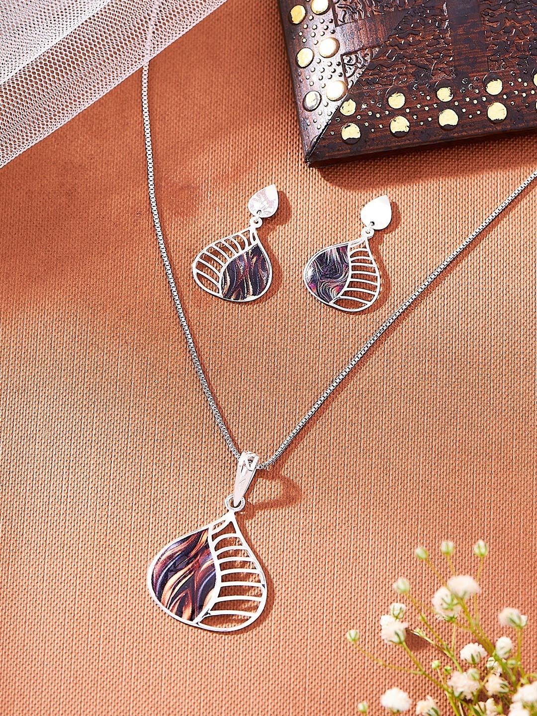 

Nipura 925 Sterling Silver Rhodium-Plated Contemporary Drop Earrings