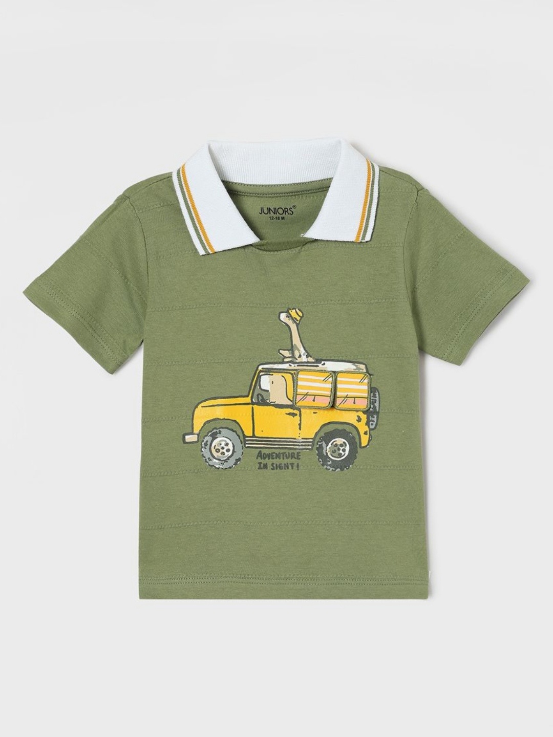 

Juniors by Lifestyle Boys Printed Polo Collar T-shirt, Olive