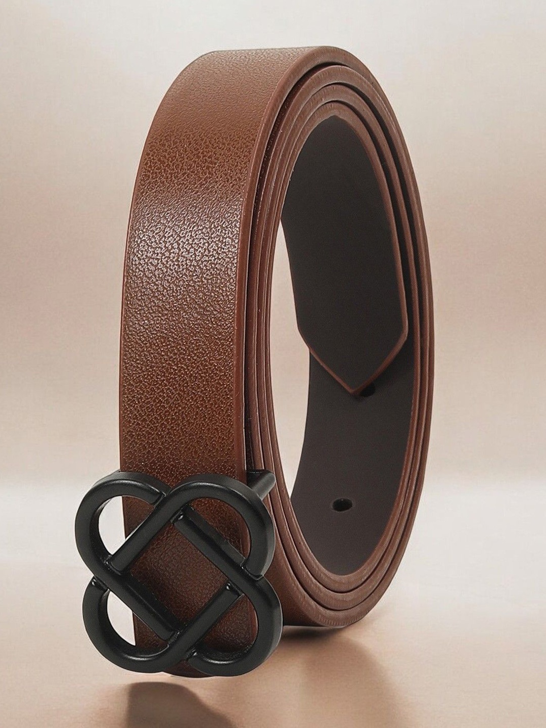 

CRUSSET Women Solid PU Belt, Brown