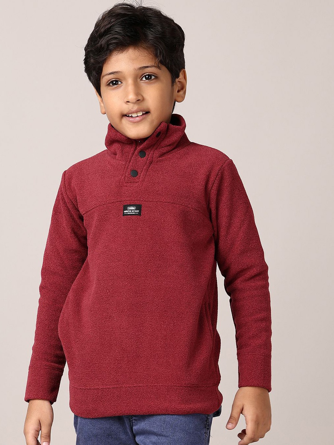 

V-Mart Boys Printed Sweatshirt, Maroon