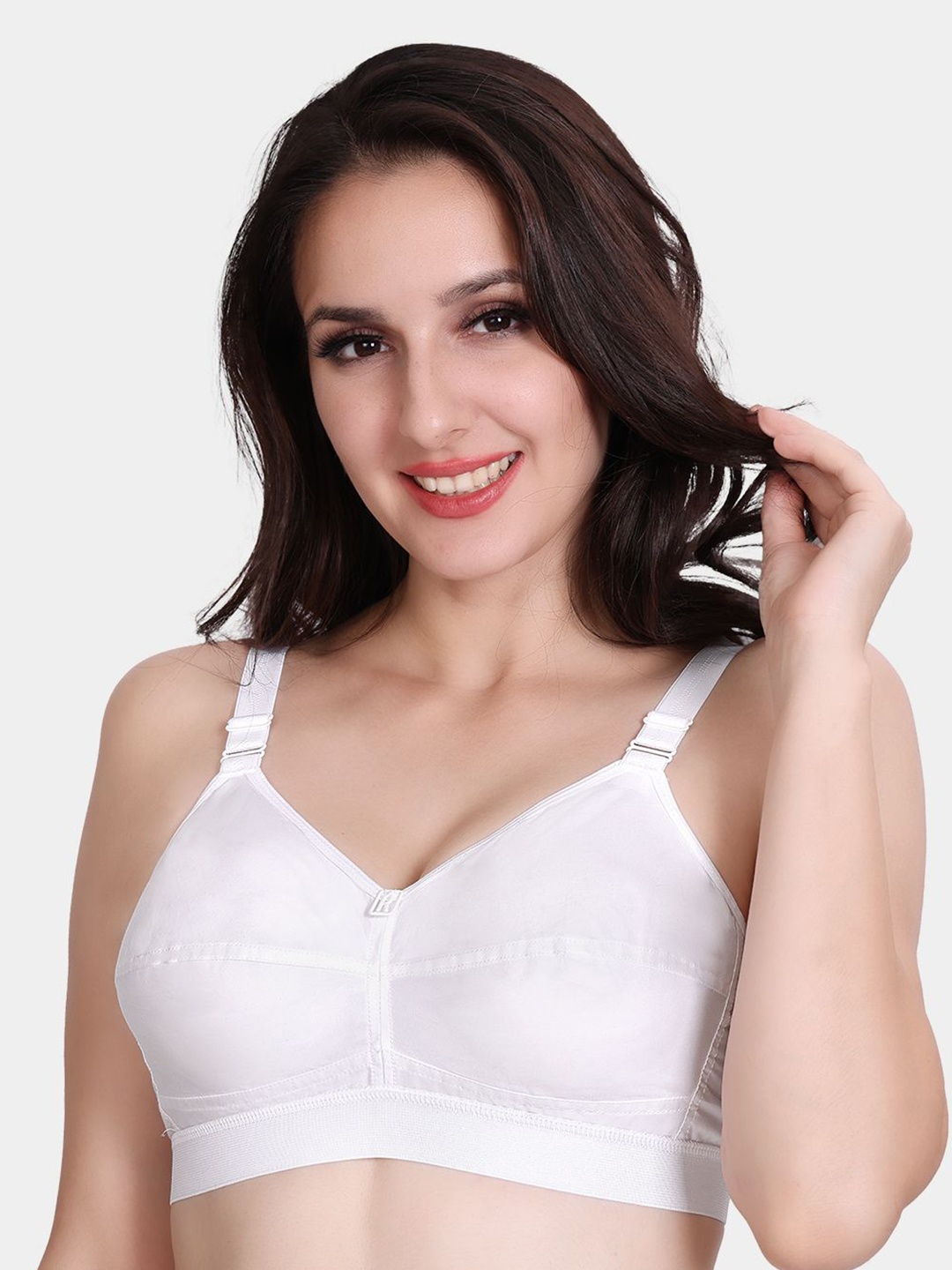 

Trylo CottonFit Women Pure Cotton Non-Padded Non-Wired Full Coverage Bra, White