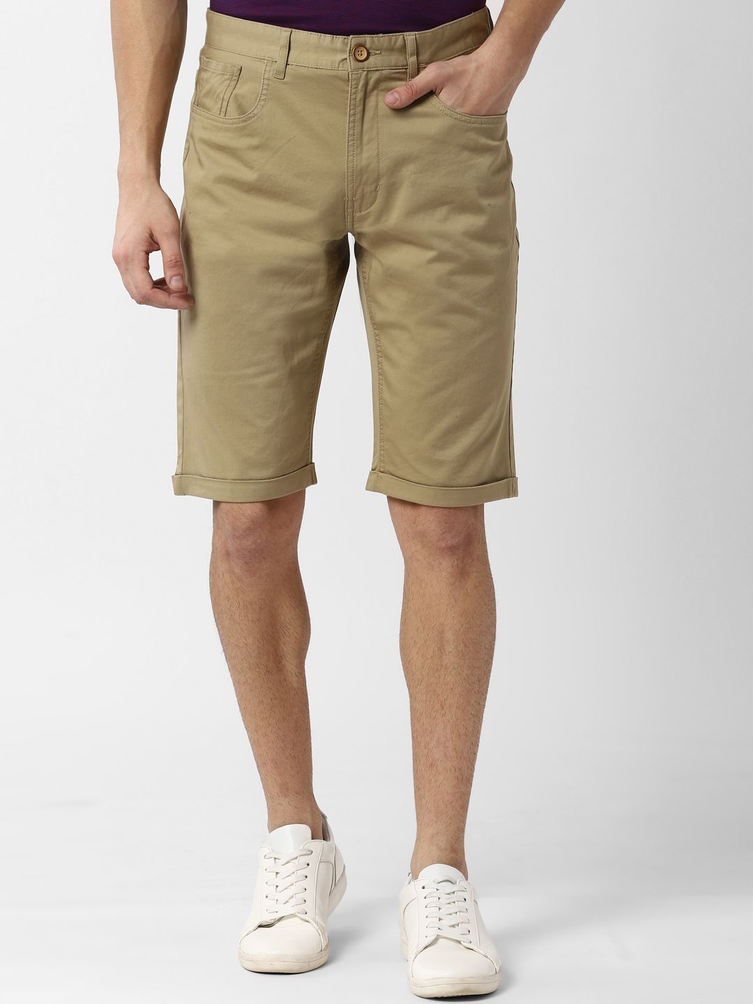 

PETER ENGLAND UNIVERSITY Men Regular Fit Cotton Shorts, Khaki