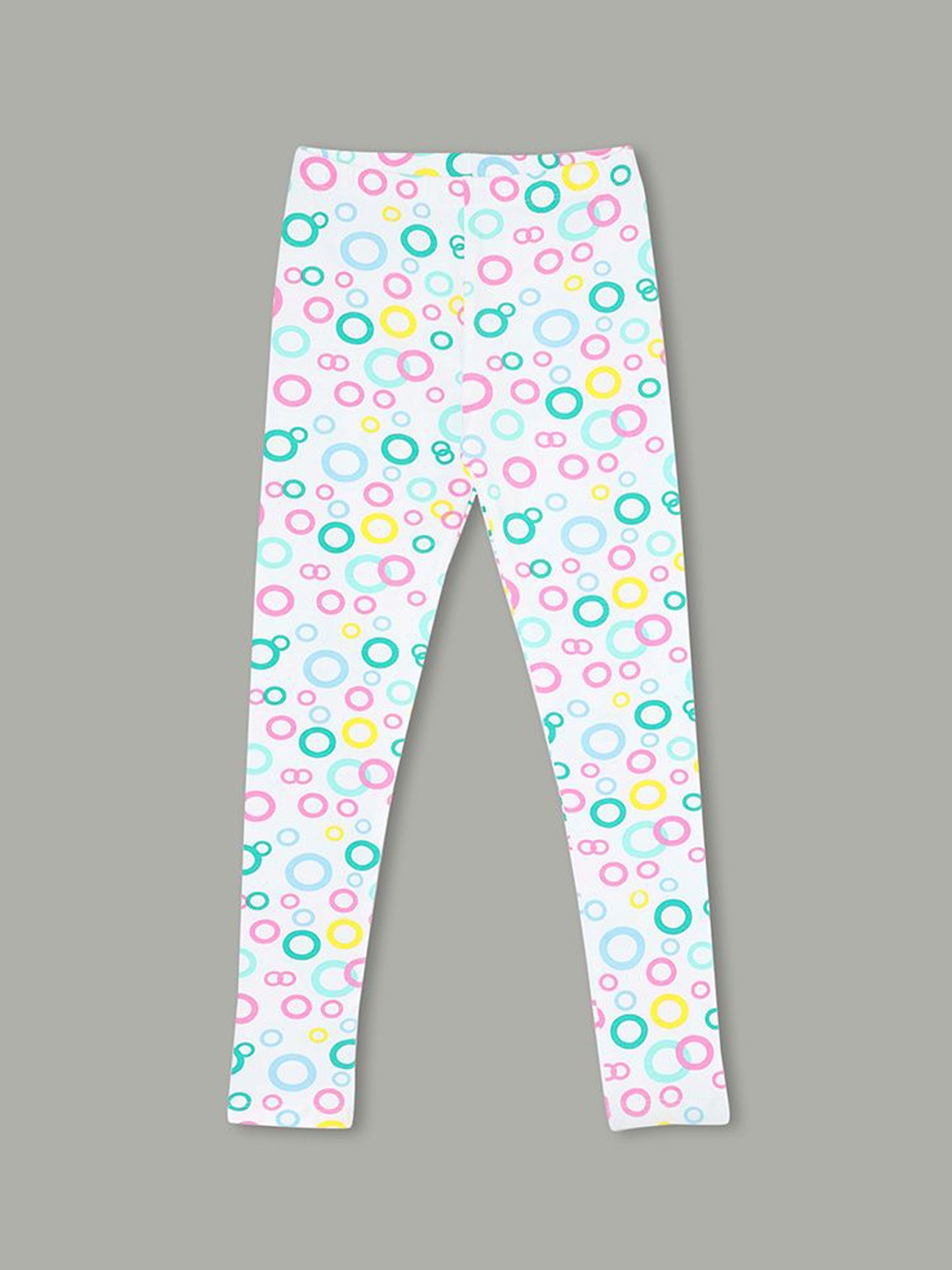 

Fame Forever by Lifestyle Girls Printed Ankle-Length Leggings, White