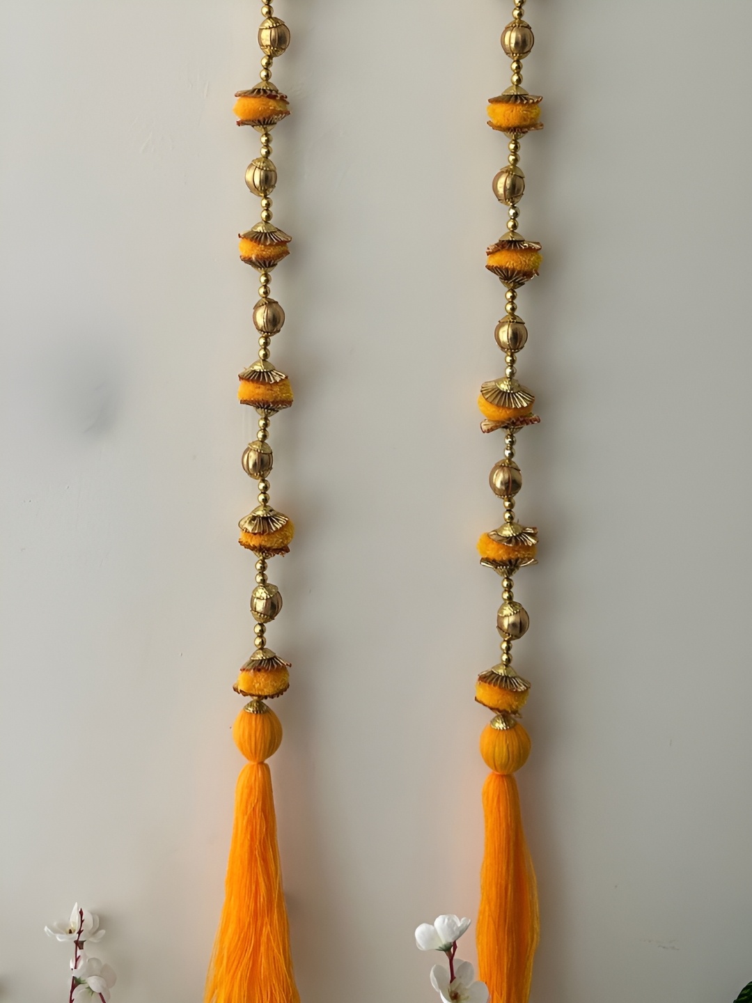 

PLAYFUL STITCHES Yellow & Gold-Toned 2 Pieces Tassels Door Hangings