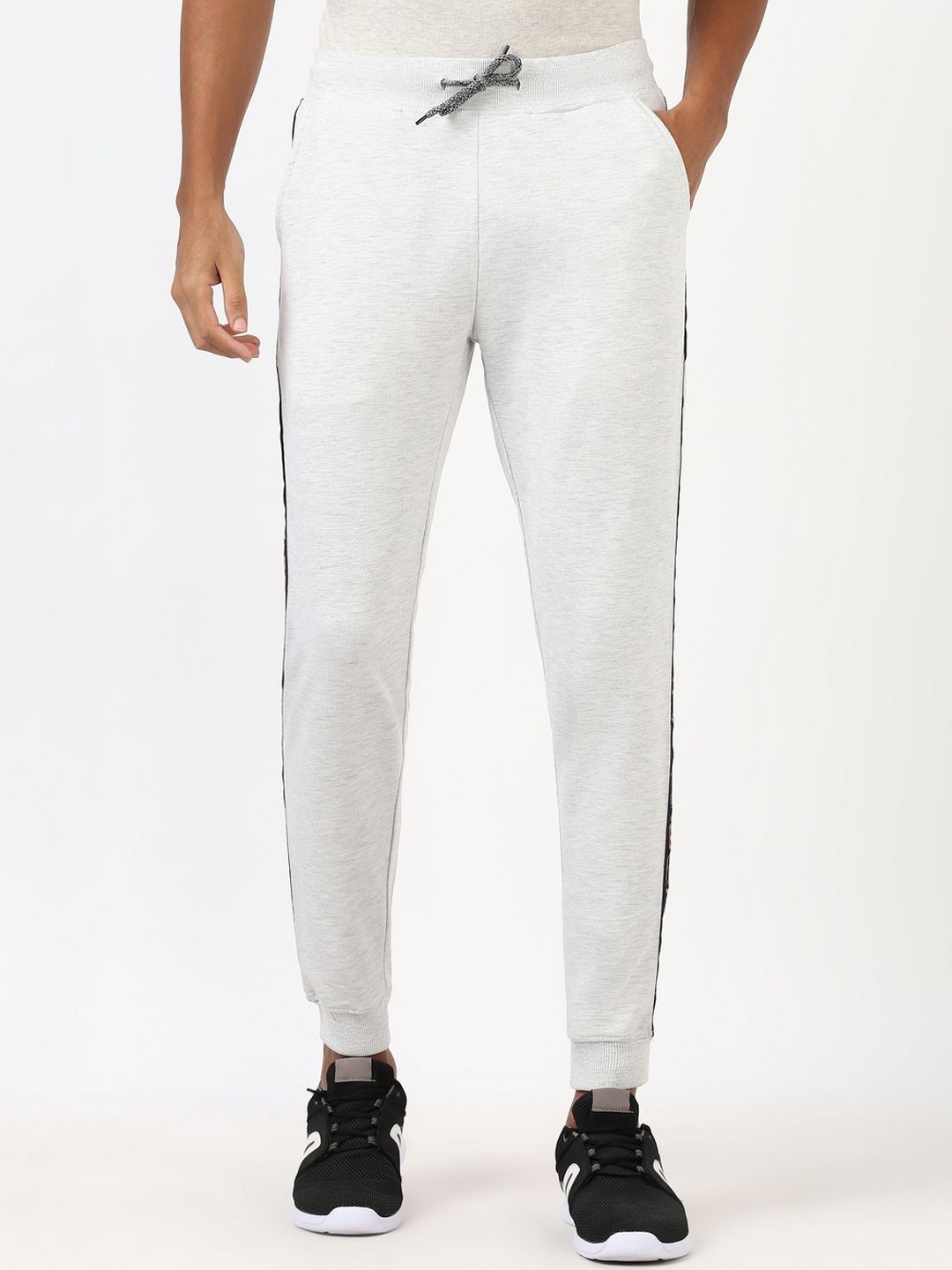 

Peter England Men Mid-Rise Regular Fit Joggers, White
