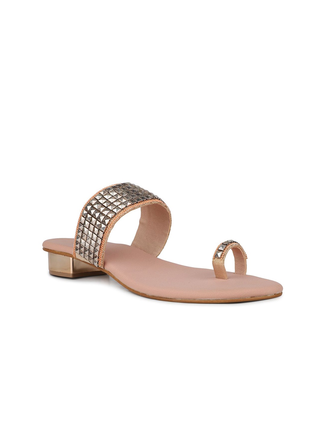 

Inc 5 Women One Toe Embellished Ethnic Heels, Rose gold