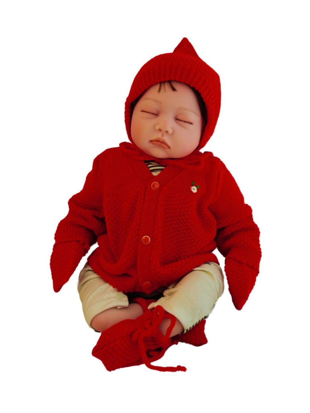 

CUBS & HUGS Kids Woollen Long Sleeves Sweaters, Red