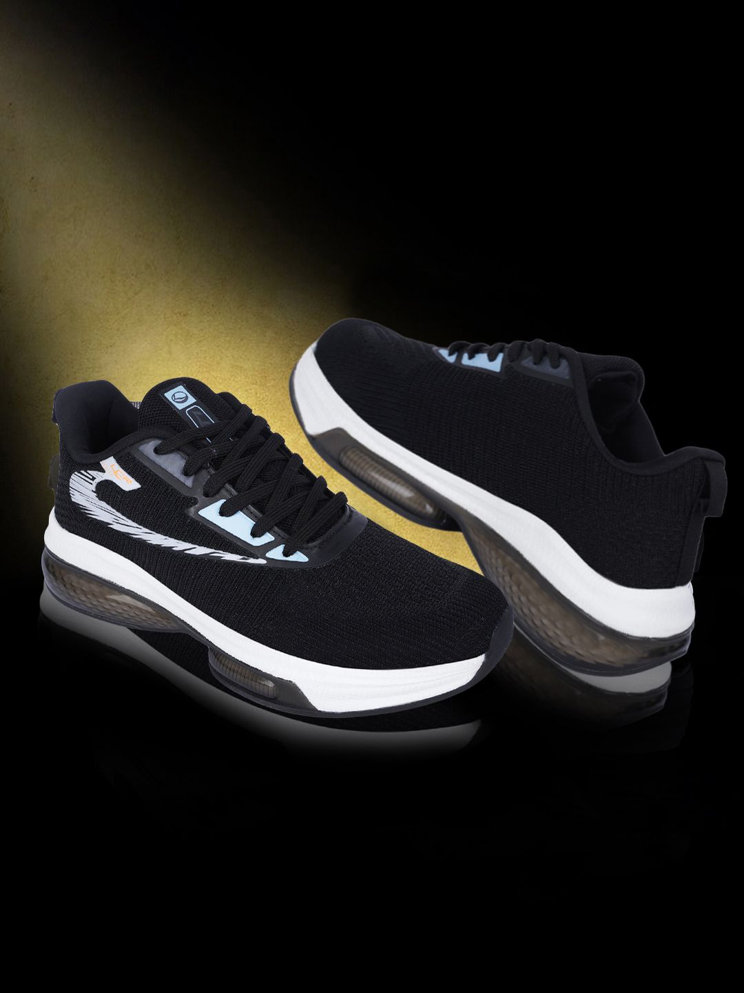

Lancer Men Textile Running Shoes, Black