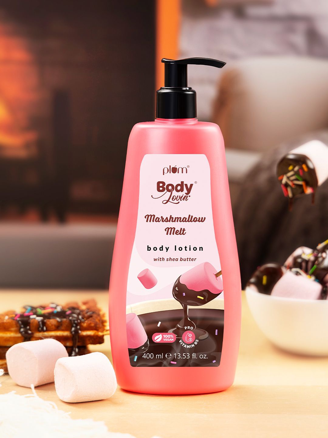 

Plum BodyLovin' Marshmallow Melt Body Lotion With Shea Butter & Vitamin B5 - 400 ml, Pink