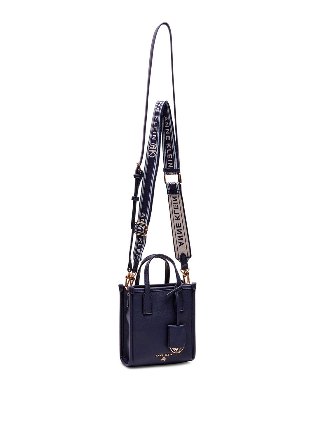 

ANNE KLEIN Women Solid Shopper Leather Shoulder Bag, Navy blue