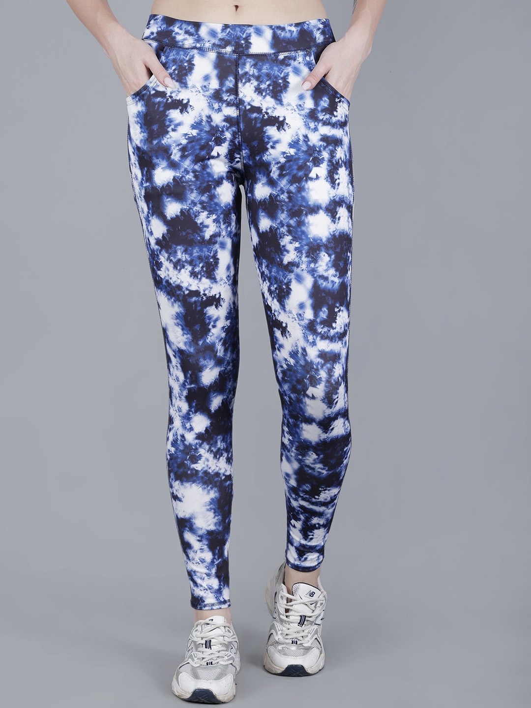 

DYWER Women High-Rise Tights, Blue