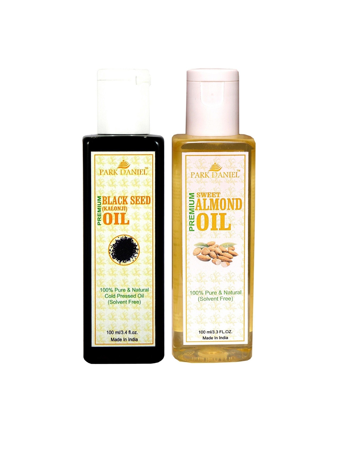 

Park Daniel Set Of Black Seed Oil & Sweet Almond Oil- 100 ml Each, Transparent
