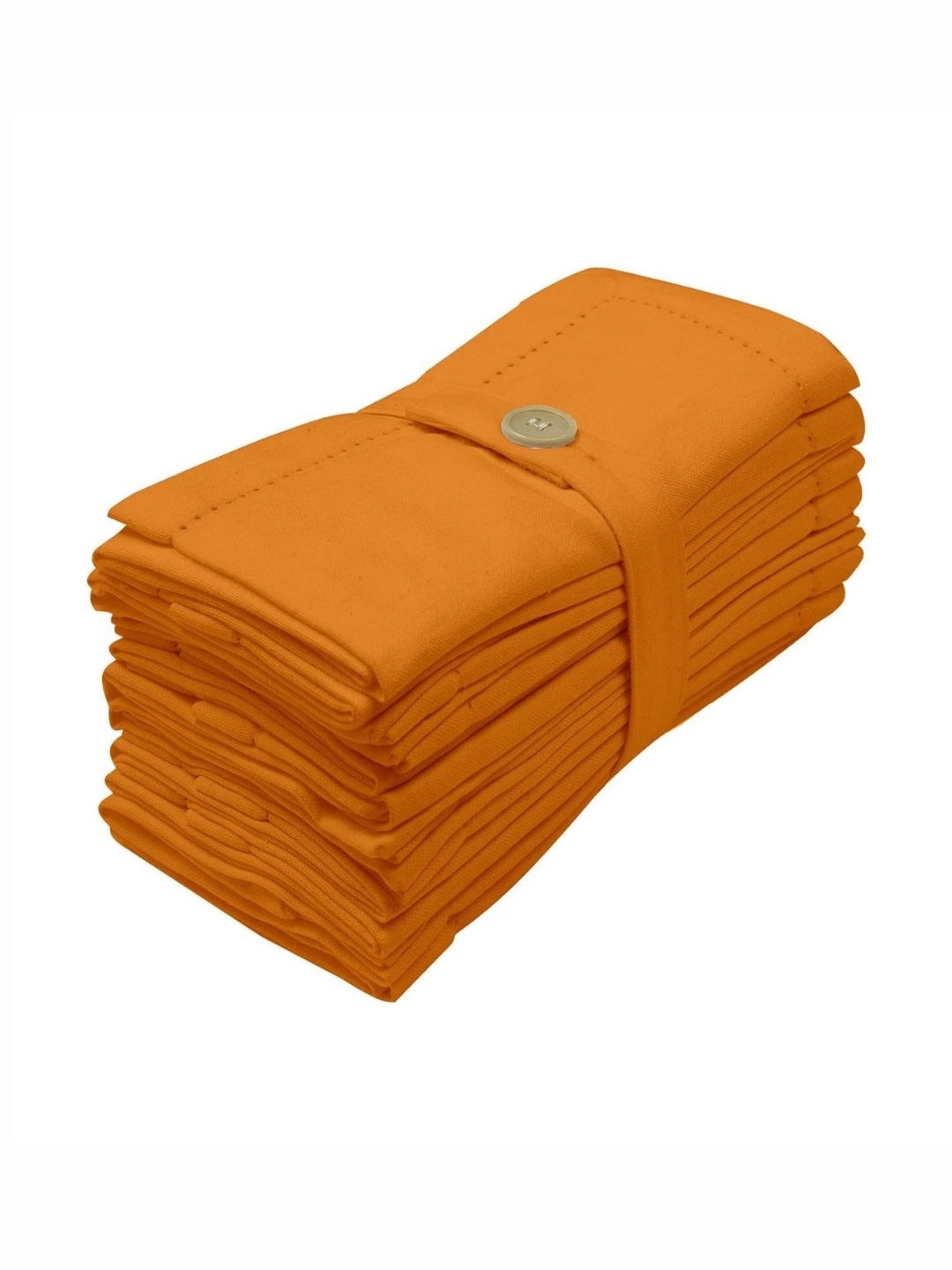 

Lushomes Orange-coloured 12 Pieces Cotton Table Napkins