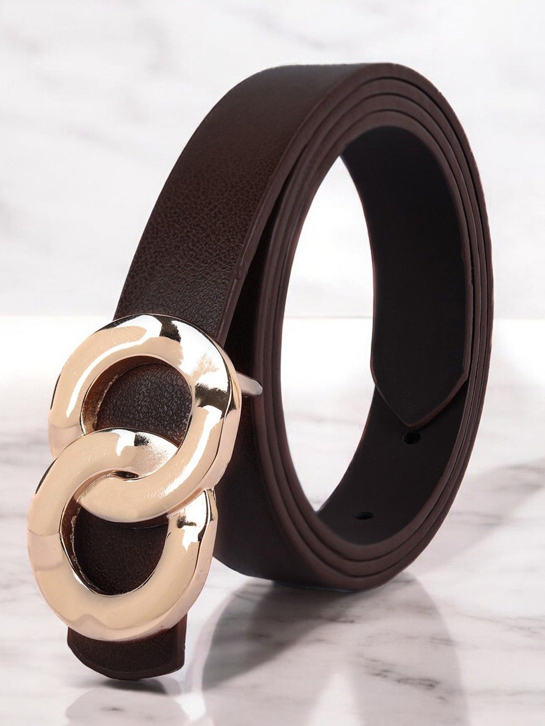 

CRUSSET Women PU Formal Belt, Brown