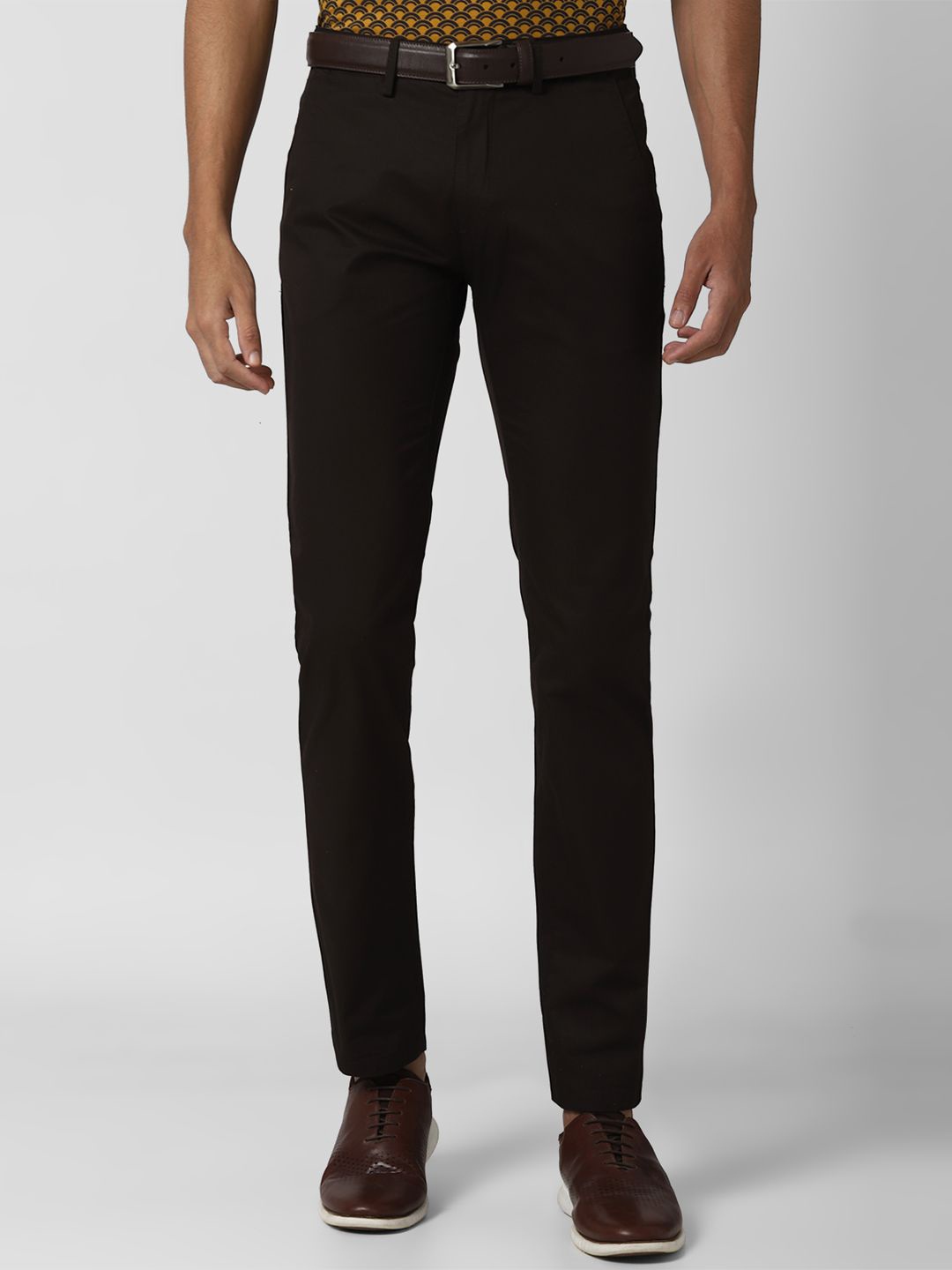 

PETER ENGLAND UNIVERSITY Men Skinny Fit Chinos Trousers, Brown