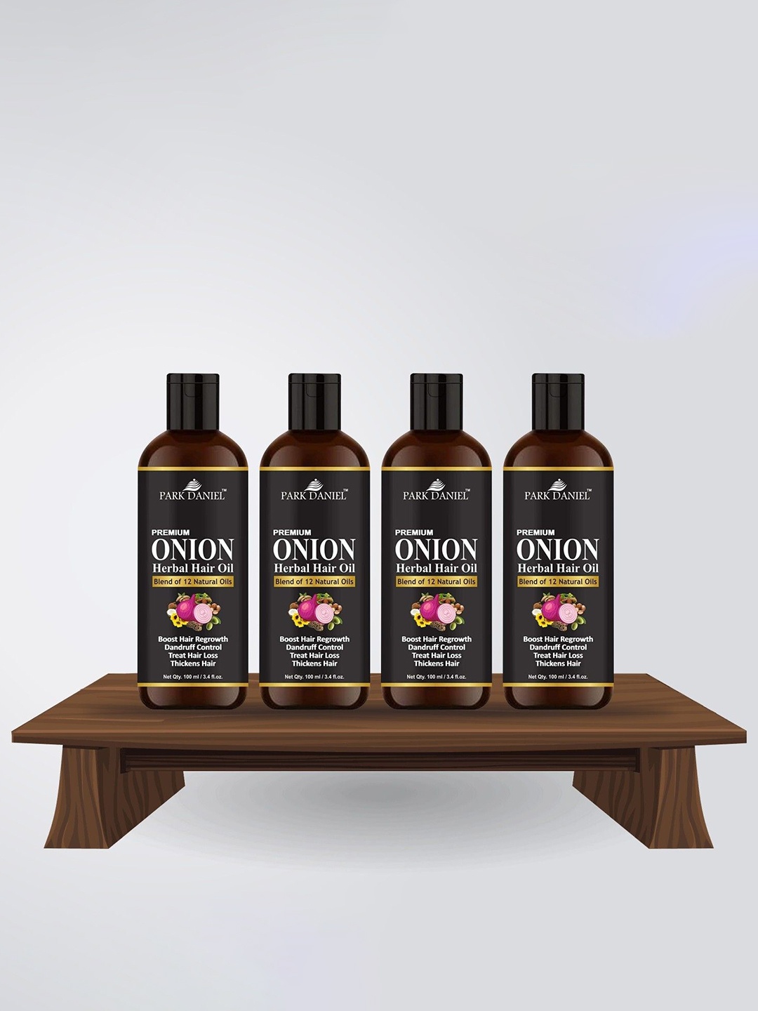 

Park Daniel Set Of 4 Premium Herbal Hair Oil- 100 ml Each, Transparent