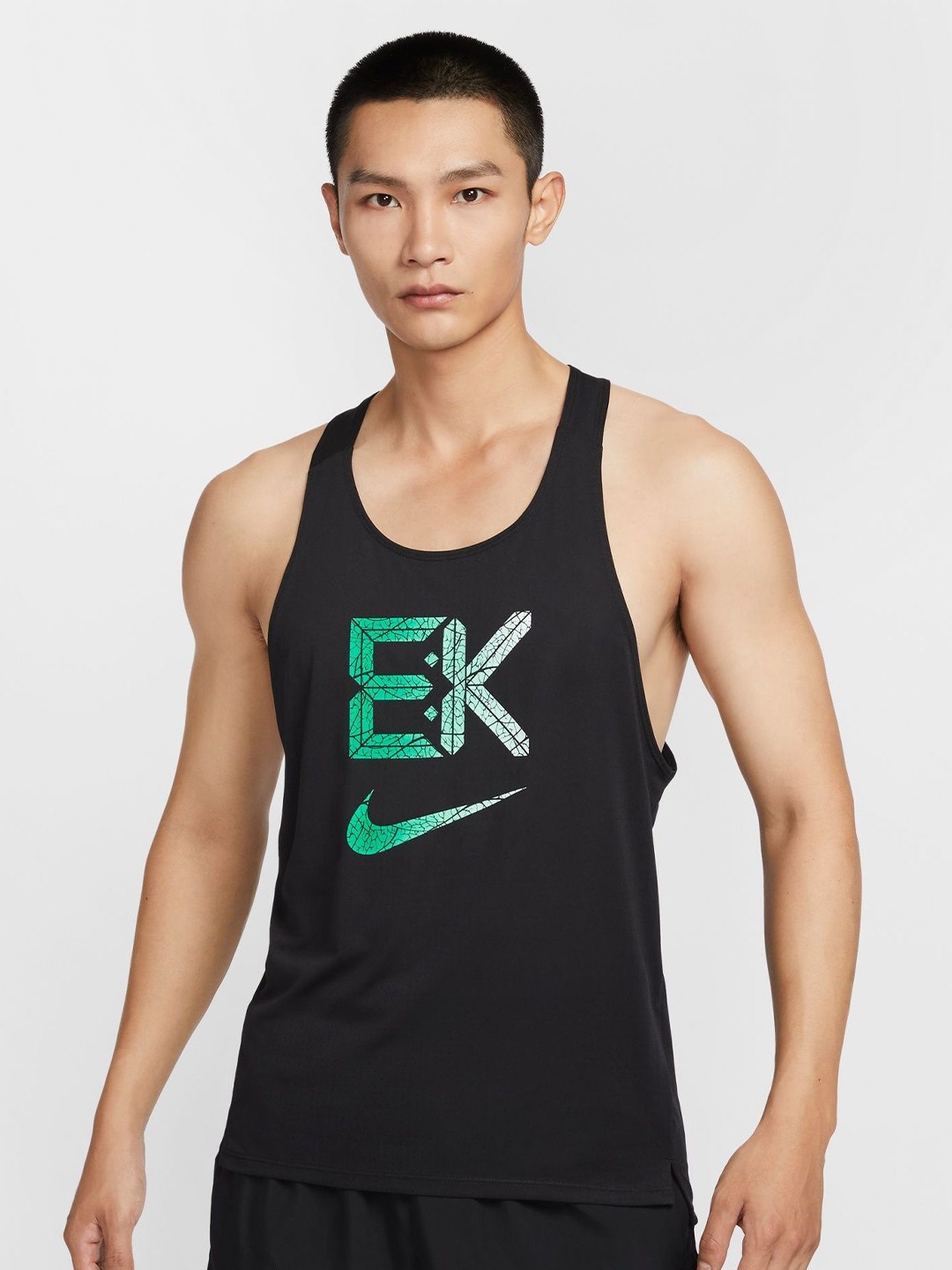 

Nike Men Typography Printed Gym Vest, Black
