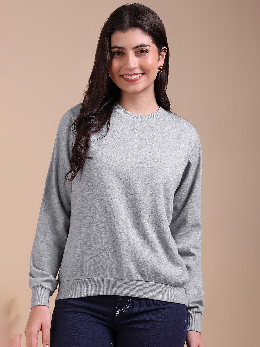 

Adyavastram Women Long Sleeves Sweatshirt, Grey