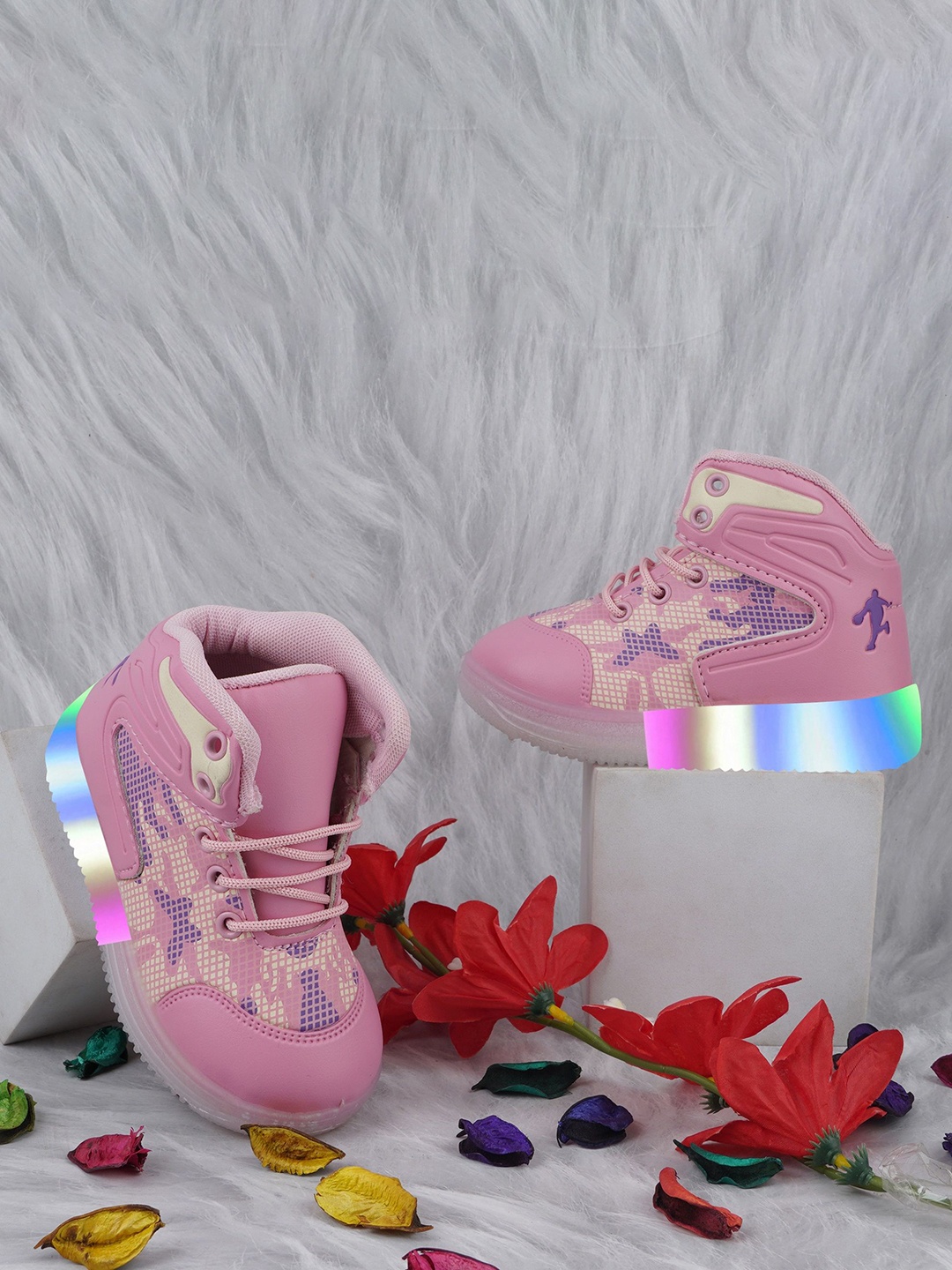 

BAESD Kids Colourblocked Sneakers, Pink