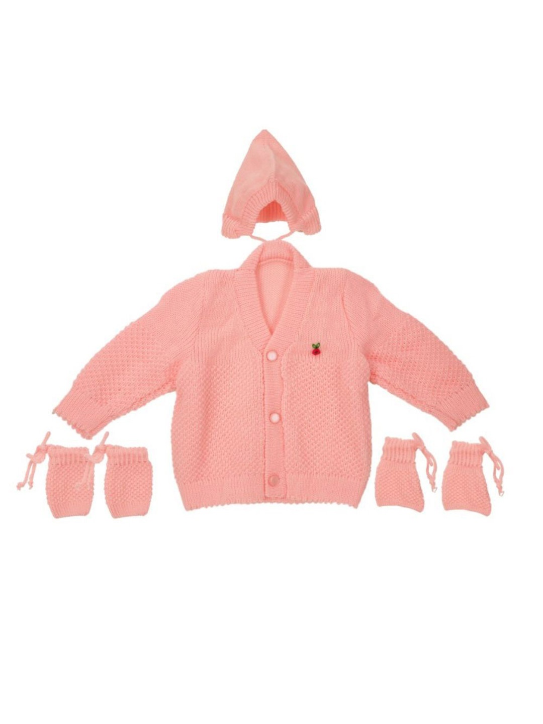 

CUBS & HUGS Infants Woollen Baby Apparel Gift Set, Pink
