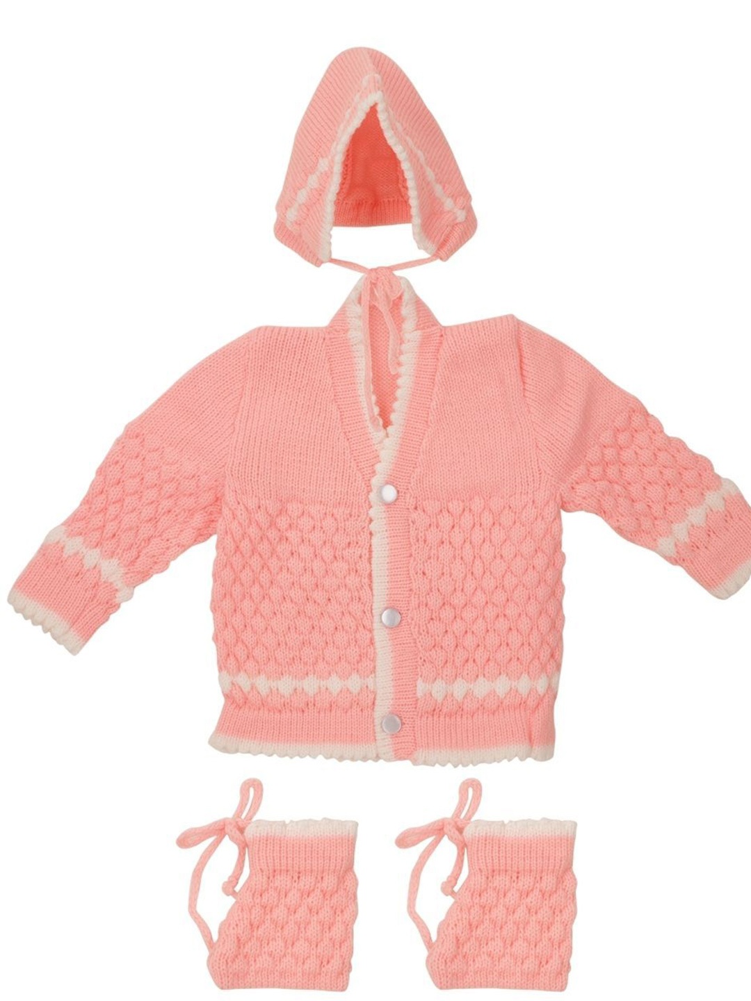 

CUBS & HUGS Unisex Infants Woollen Baby Apparel Gift Set, Pink