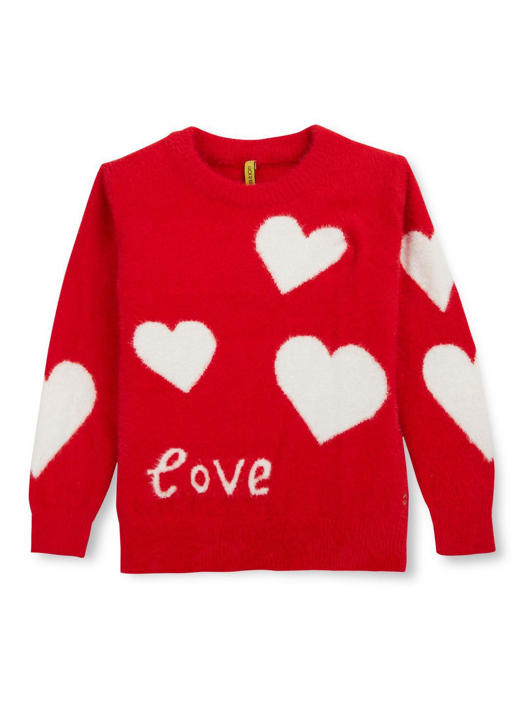 

Gini and Jony Girls Printed Pullover Sweater, Red