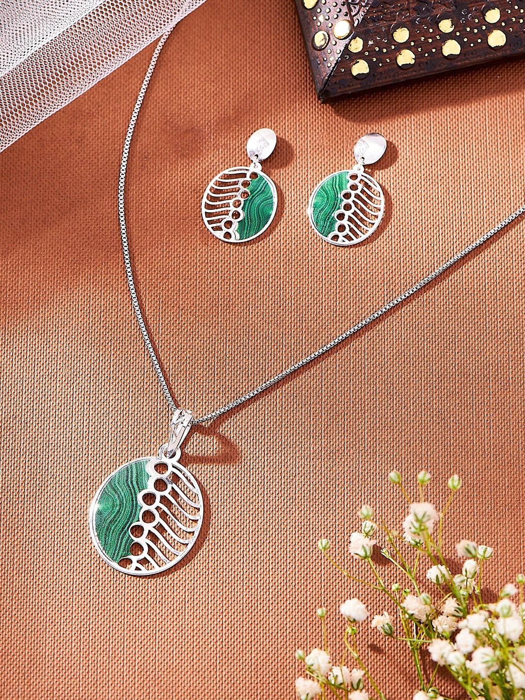 

Nipura 92.5 Sterling Silver Rhodium-Plated Contemporary Drop Earrings