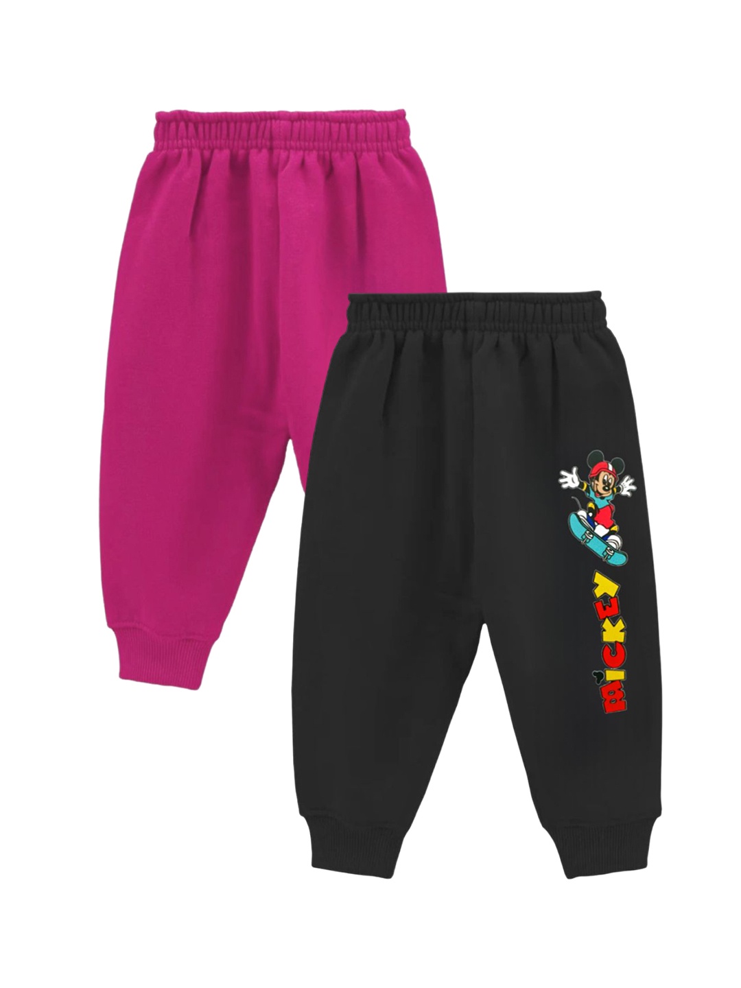 

BAESD Infants Pack Of 2 Printed Printed Joggers Track Pant, Black
