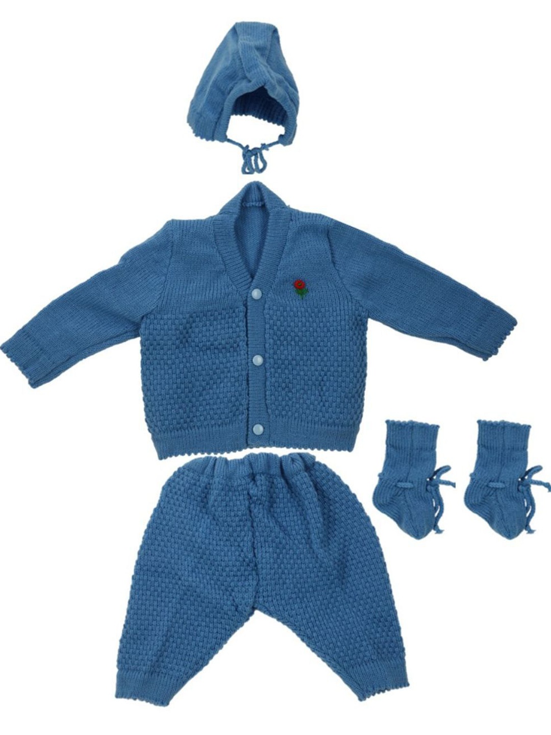 

CUBS & HUGS Kids Woollen Baby Apparel Gift Set, Blue