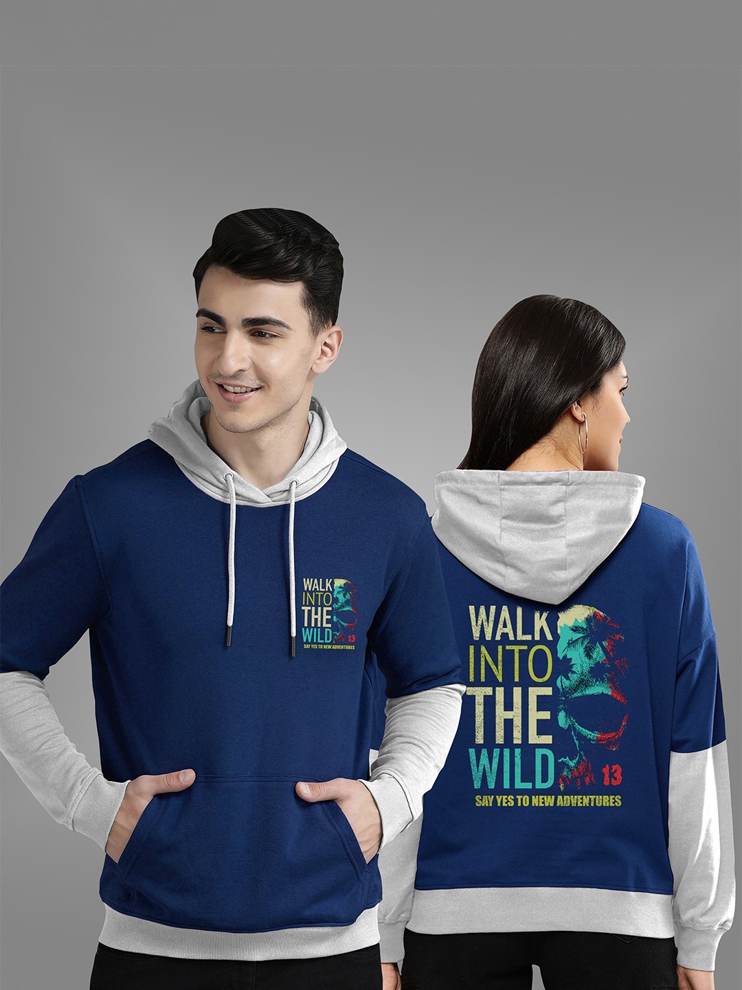 

BAESD Unisex Long Sleeves Hooded Sweatshirt, Blue