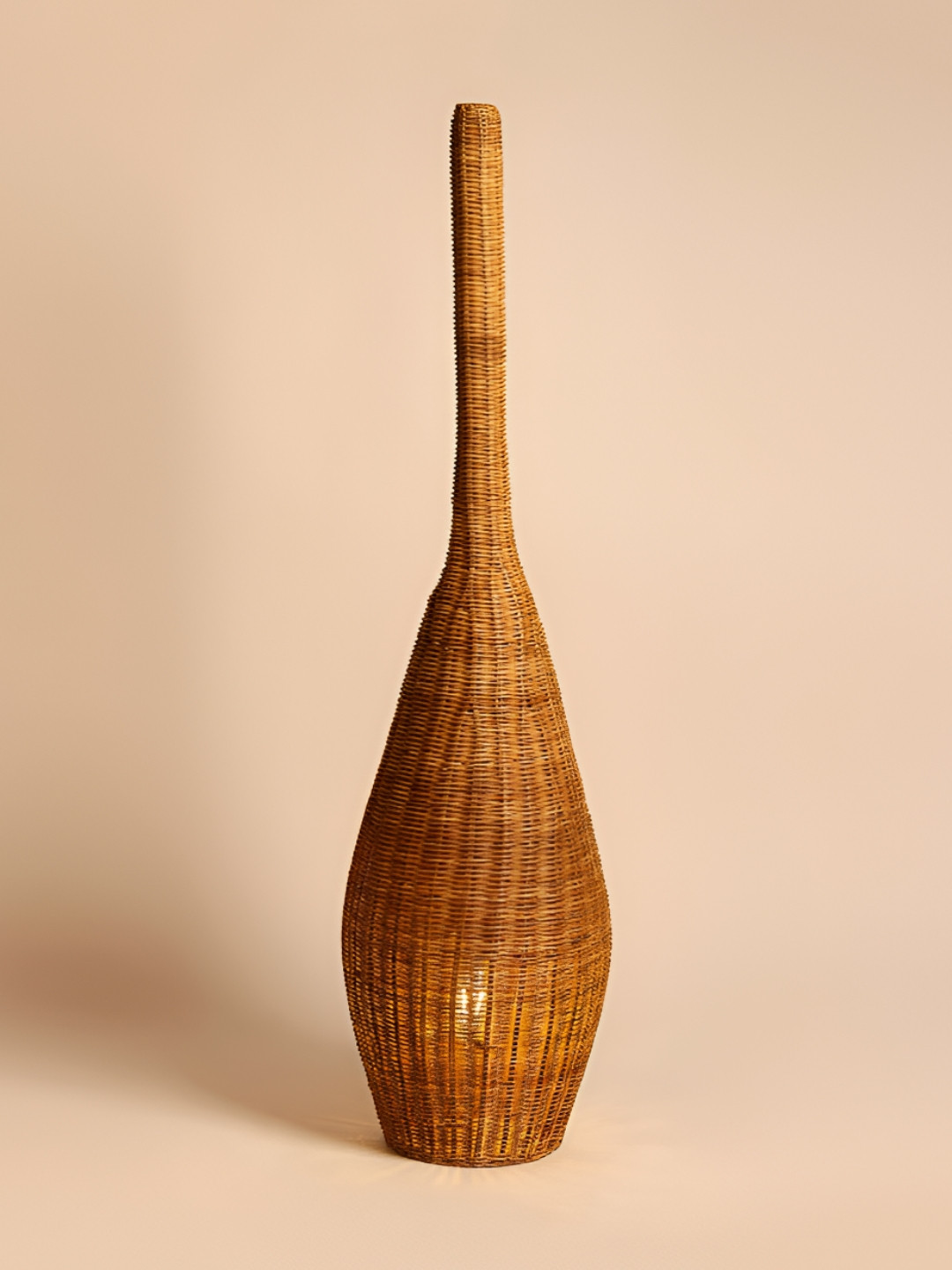 

HABERE INDIA Bohemian Brown Wooden Floor Lamp