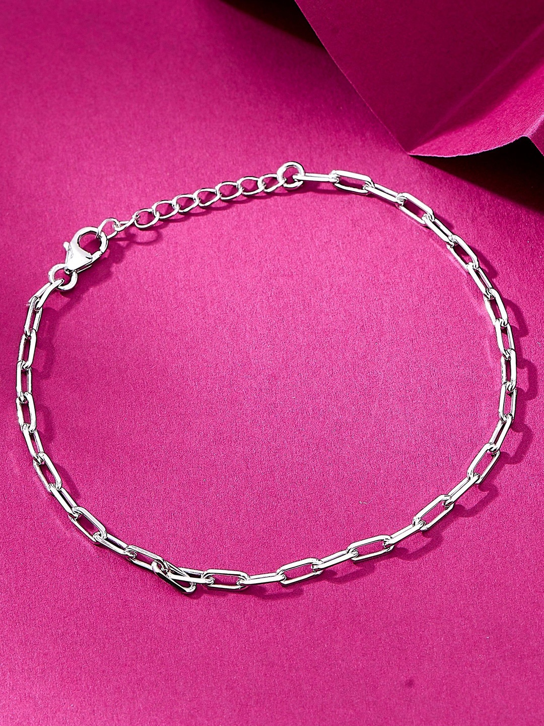 

Nipura 925 Sterling Silver Rhodium-Plated Chic Chain Link Bracelet