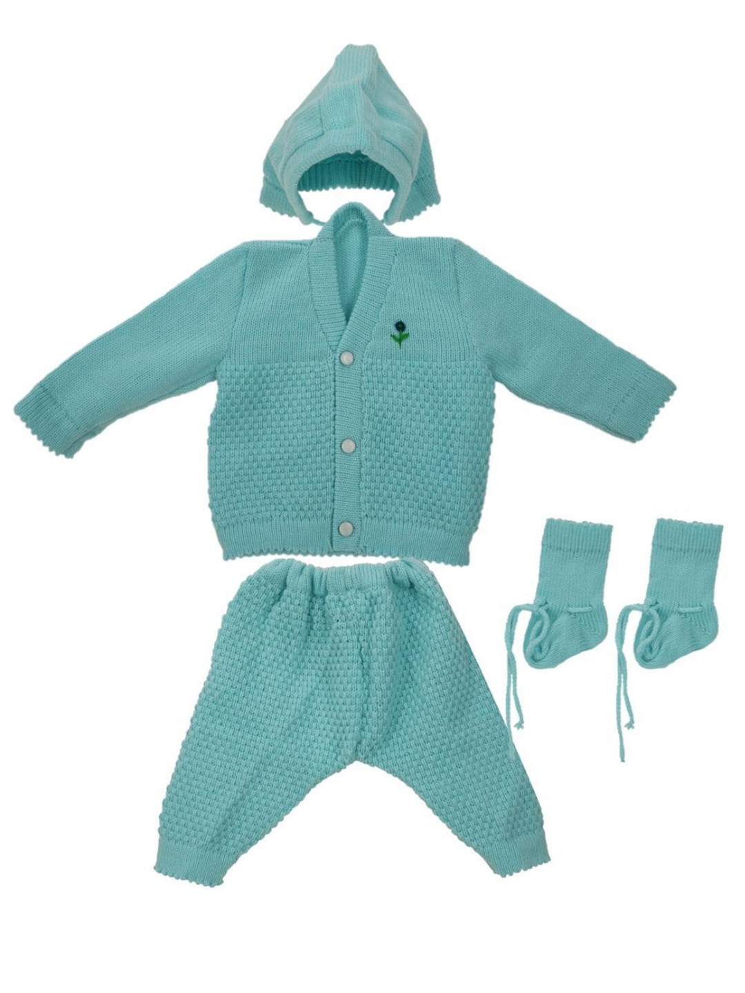 

CUBS & HUGS Infants Woollen Baby Apparel Gift Set, Turquoise blue