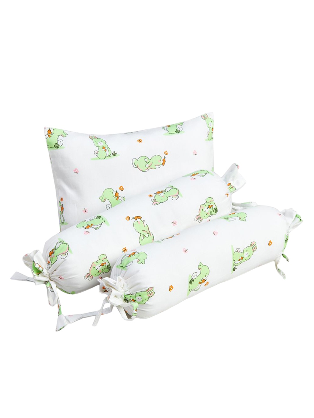 

The White Cradle Kids Printed Pure Organic Cotton Bolster & Pillow Set