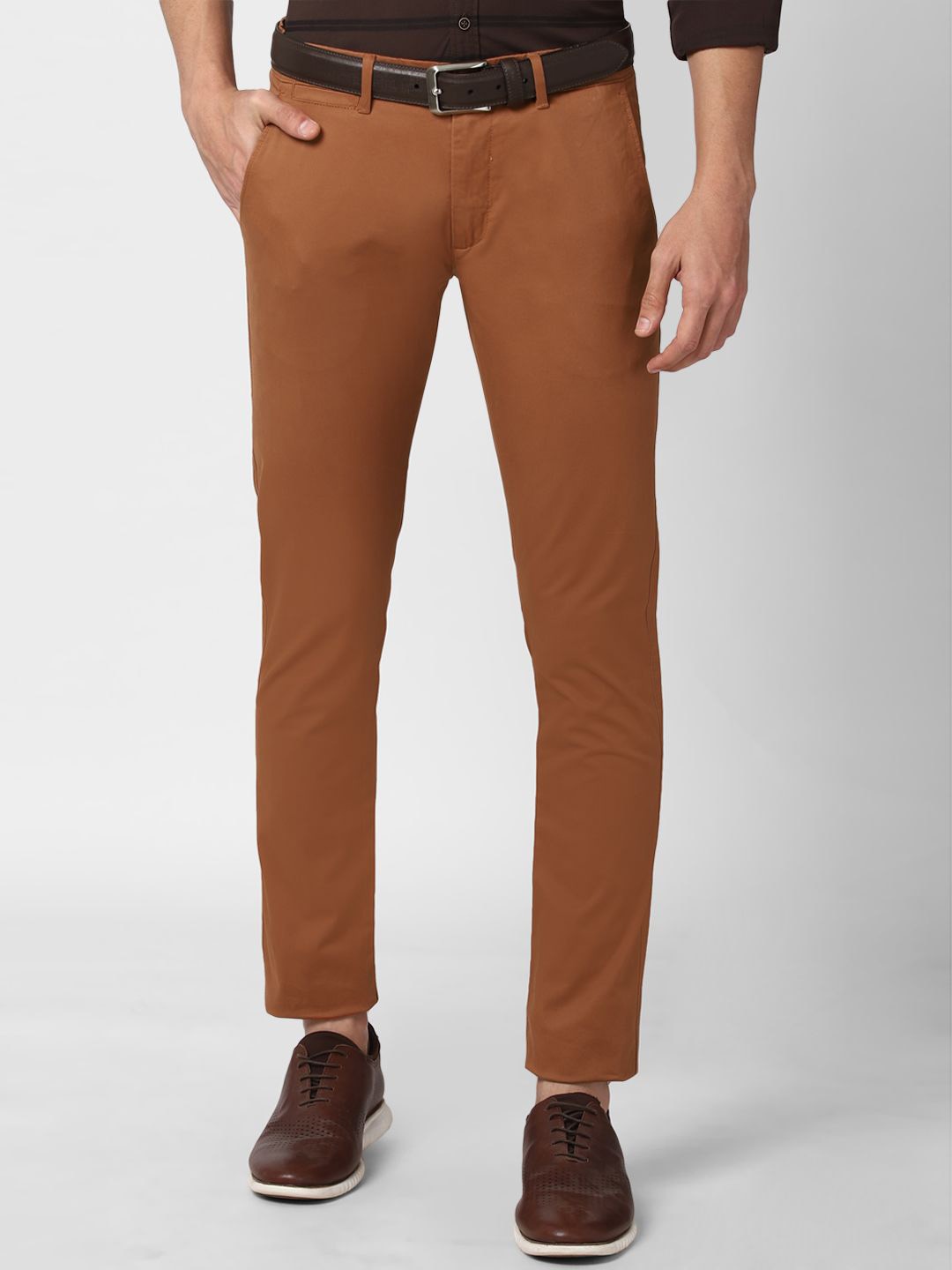 

PETER ENGLAND UNIVERSITY Men Skinny Fit Chinos Trouser, Brown