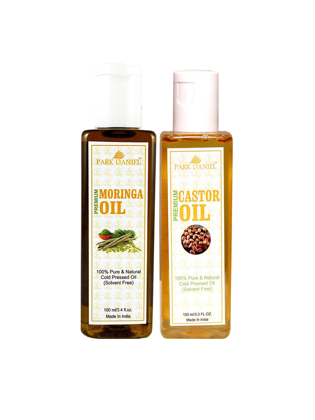 

Park Daniel Set Of 2 Moringa Oil & Castor Oil - 100 ml Each, Transparent