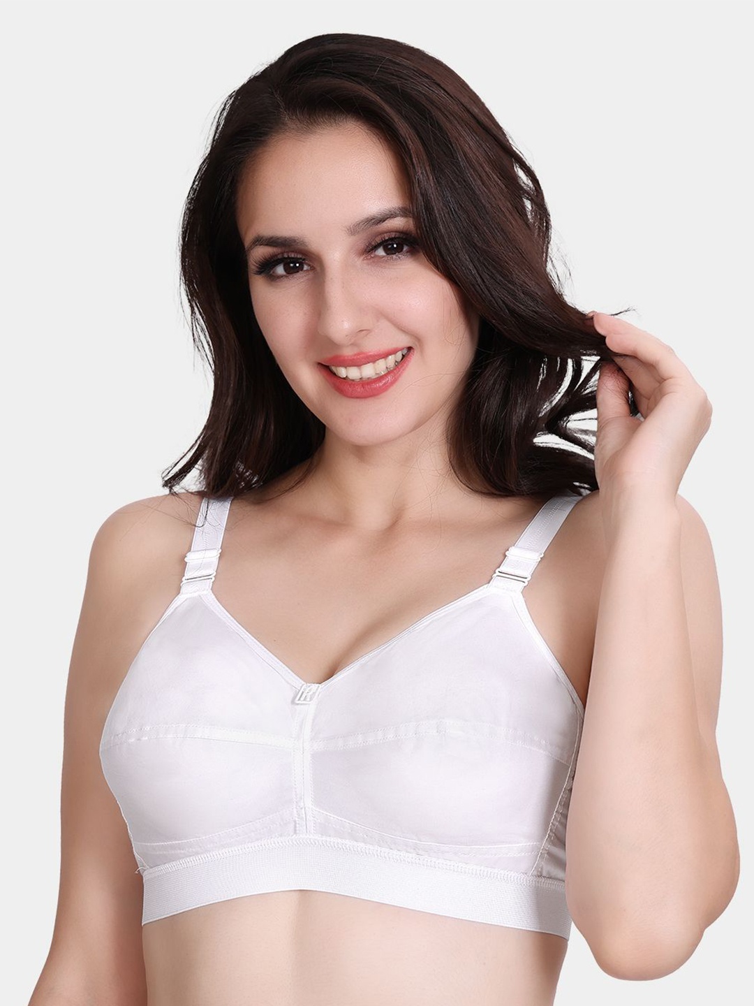 

Trylo CottonFit Women Pure Cotton Non-Padded Non-Wired Full Coverage Bra, White