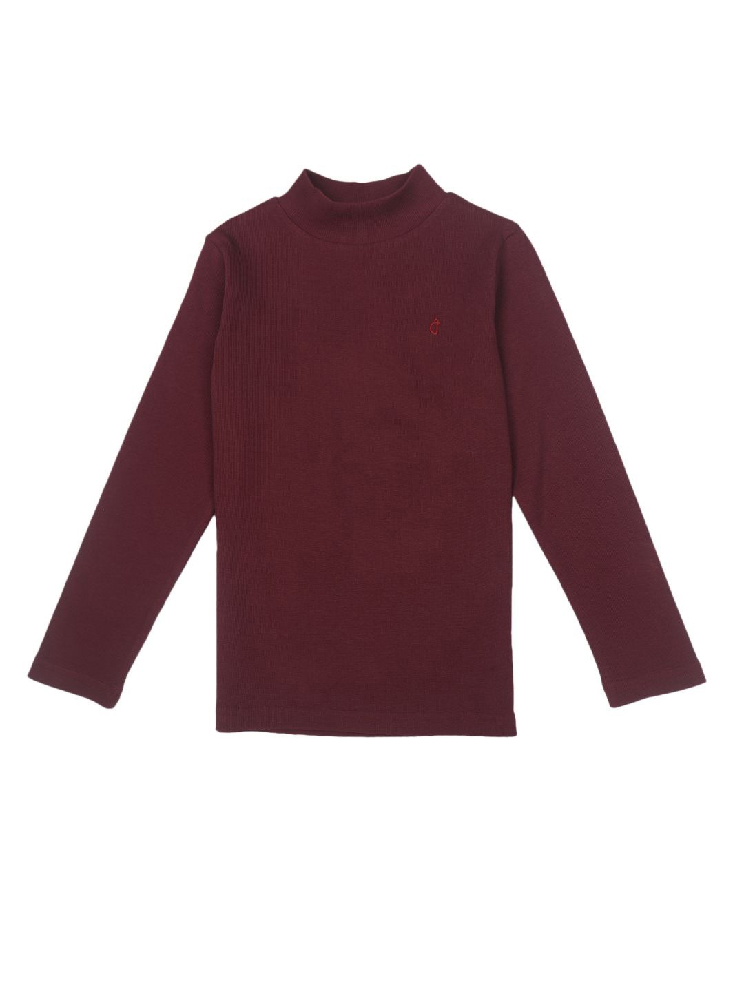 

Gini and Jony Girls Cotton Turtle Neck Long Sleeves Pullover Sweaters, Maroon