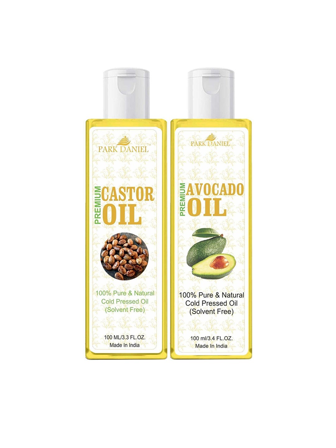 

Park Daniel Set Of 2 Castor Oil & Avacado Oil - 100 ml Each, Transparent