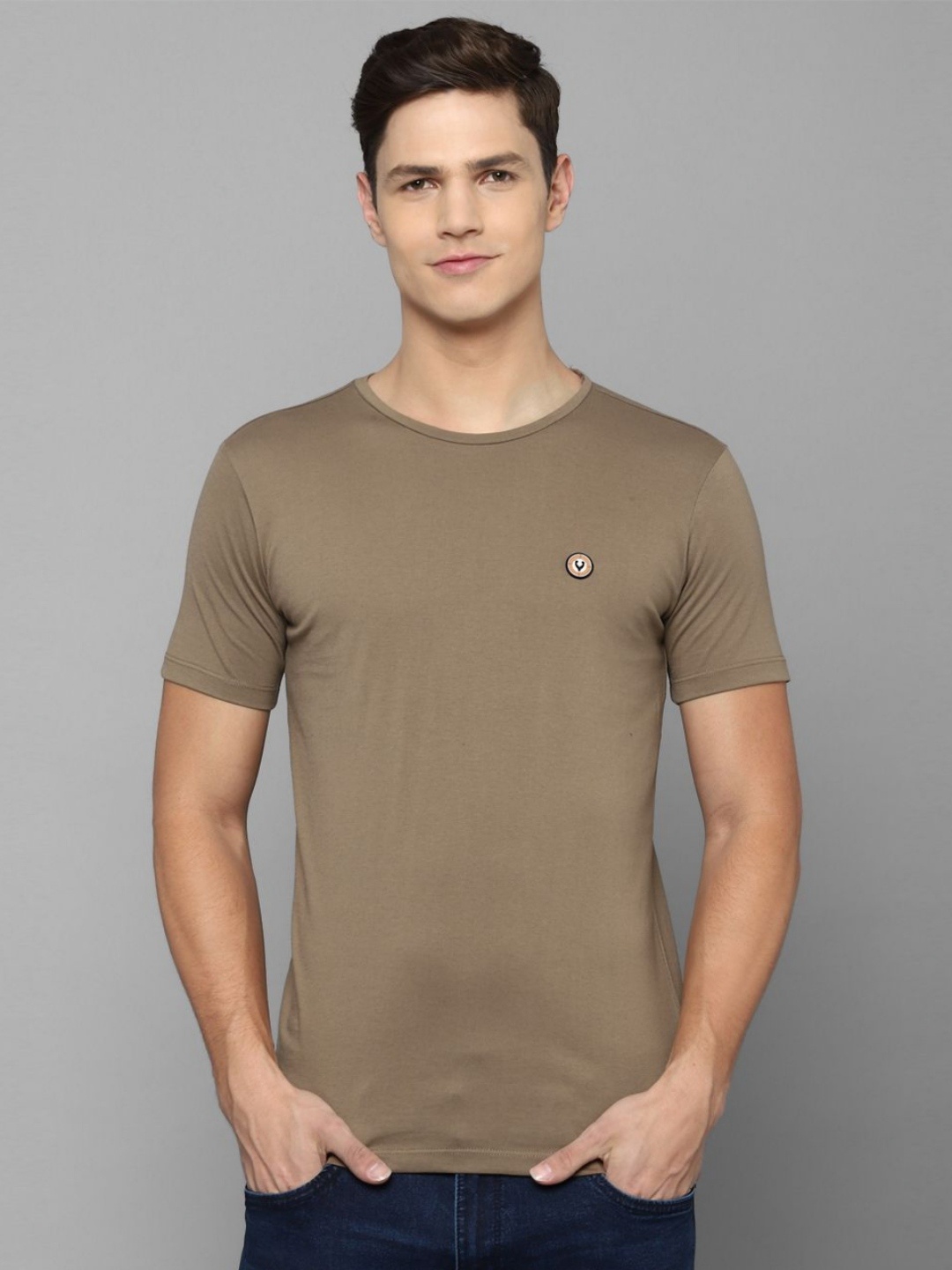 

Allen Solly Men Slim Fit T-shirt, Brown