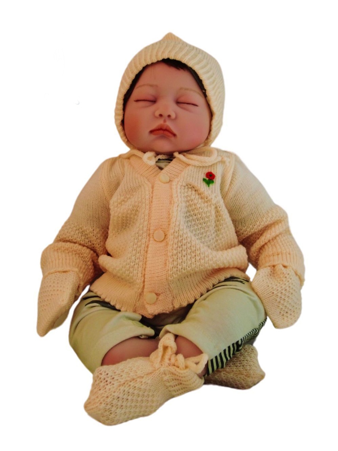 

CUBS & HUGS Infants Woollen Baby Apparel Gift Set, Cream