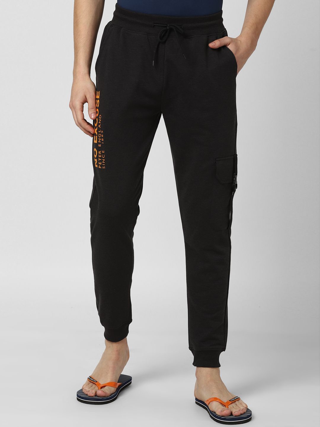 

Peter England Casuals Men Printed Lounge Pants, Black