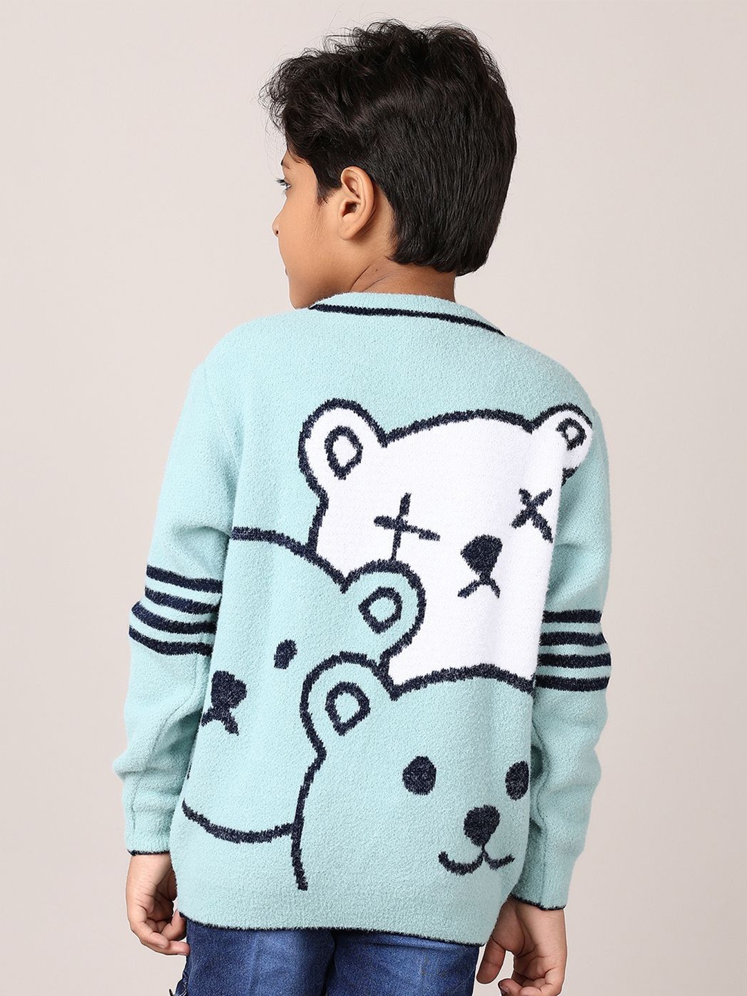 

V-Mart Boys Printed Pullover, Green