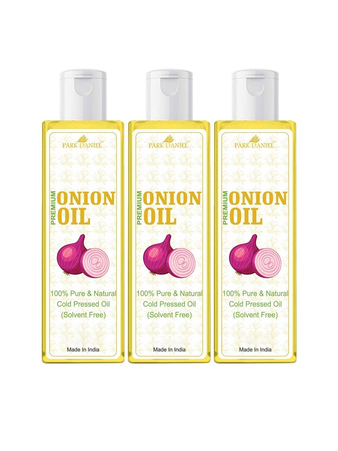 

Park Daniel Set Of 3 Premium Onion Cold Pressed Oil - 100 ml Each, Yellow