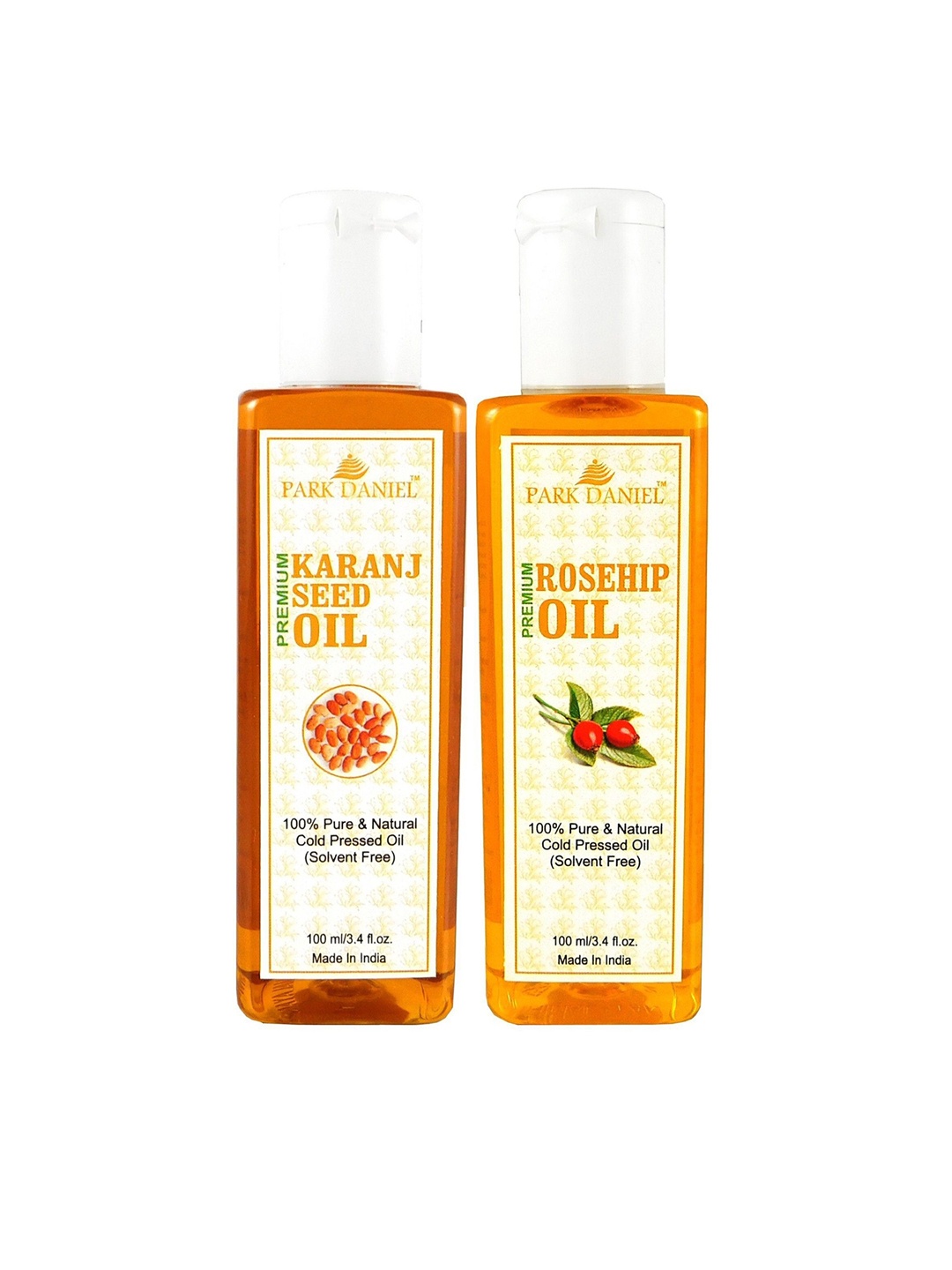 

Park Daniel Set Of Cold Pressed Karanj Seed Oil & Rosehip Oil - 100ml Each, Orange