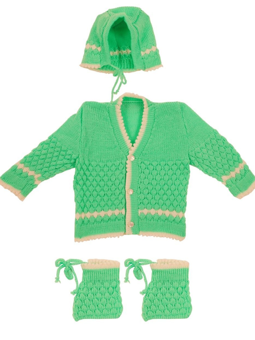 

CUBS & HUGS Kids Woollen Baby Apparel Gift Set, Green