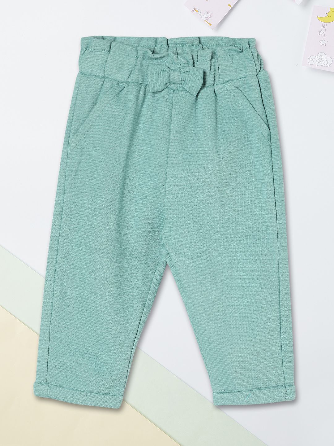 

max Girls Mid-Rise Trousers, Green